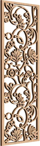 Vista 136 de Caspian Paneles de pared de madera con calado decorativo perforado, 9 3/8 pulgadas de ancho x 24 3/8 pulgadas de alto x 1/4 de alto, cereza