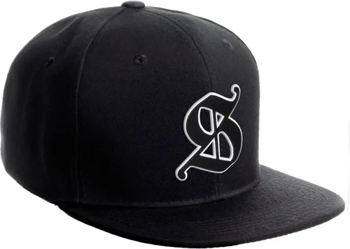 Vista 1144 de Daxton Gorra clásica con visera de billete plano con letras del alfabeto inglés antiguo de la A a la Z