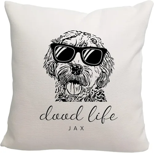 Vista 11 de Pattern Pop - Almohada personalizada con arco y garabatos - Funda de almohada - Almohada decorativa para perro - Funda de almohada cuadrada de 18 x