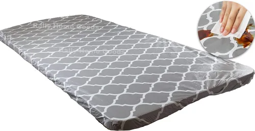 Vista 24 de Rally Home Goods Mantel redondo de vinilo ajustable para interiores y exteriores, respaldo de franela, borde elástico, funda de plástico impermeable