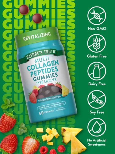 Vista 3 de Nature's Truth Multi Collagen Gummies Type I, II, III, V, X 60 Count