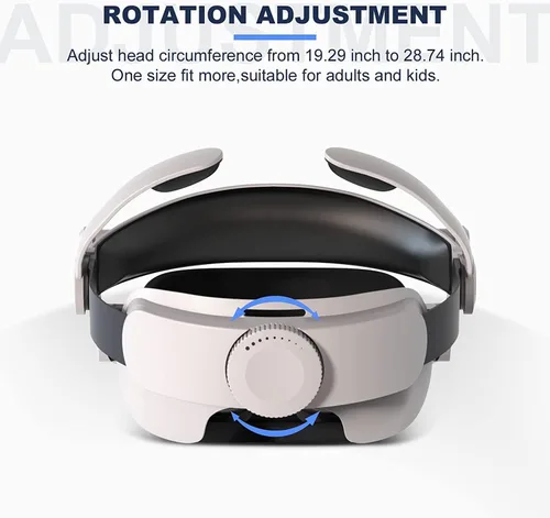 Vista 6 de Correa de cabeza para Oculus Quest 2 correa de repuesto Elite para Oculus Quest 2 accesorios Oculus Quest 2 compatible con dispositivos MetaOculus