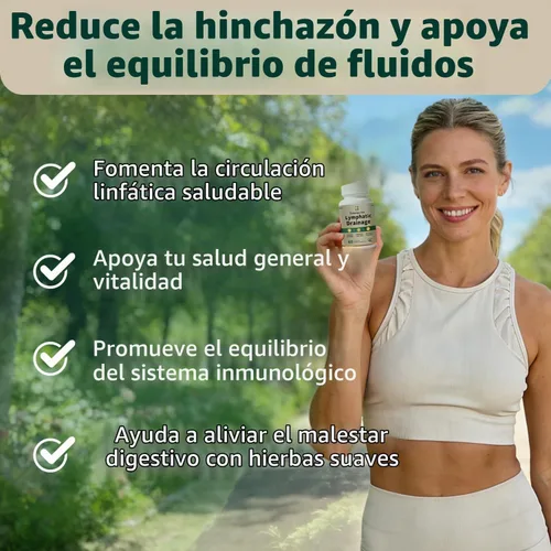 Vista 6 de Suplemento de drenaje linfático – Fórmula herbaria natural con diente de león, bardana y equinácea, apoya el equilibrio de líquidos, salud inmune
