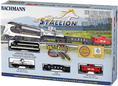 Vista 2 de Bachmann Trenes - Juego de tren eléctrico listo para funcionar The Stallion - Escala N