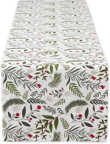Vista 9 de DII Holiday Sprigs - Mesa de comedor y decoración de cocina, juego de servilletas, 20 x 20, cuadros Dobby rojos y blancos, 6 piezas
