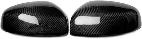 Vista 2 de Cubierta de espejo retrovisor lateral para 2009-2020 Nissan 370Z Z34 fibra de carbono negra