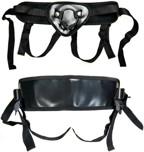 Vista 3 de Juego de Arnés y Strap-On para Principiantes: Strap-On Sexual Usable con Consolador Pequeño de 6.6 Pulgadas - Ideal para Masturbación Femenina