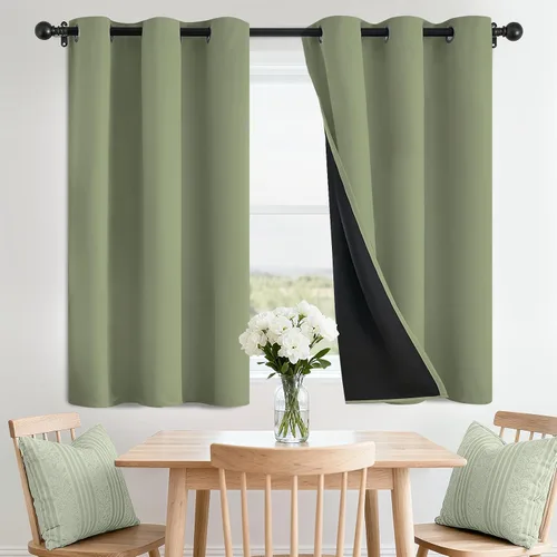 Vista 128 de SimpleHome - Cortinas opacas 100% para recámara, cortinas de ventana con ojales beige, con aislamiento térmico, cortinas de oscurecimiento