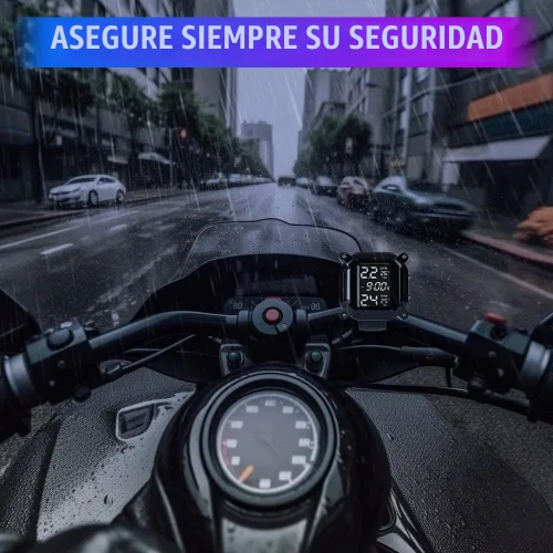 Vista 2 de Sistema de monitoreo inalámbrico de presión de neumáticos TPMS para motocicleta, IP67 impermeable a prueba de polvo inalámbrico TPMS para USB