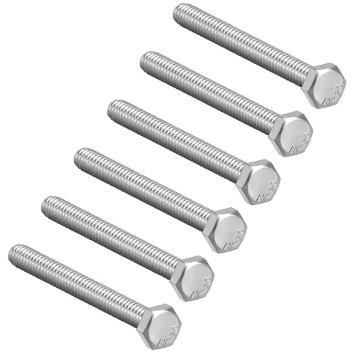 Vista 10 de uxcell M8x16mm Tornillos hexagonales 304 Perno de tornillo hexagonal de acero inoxidable 6pcs