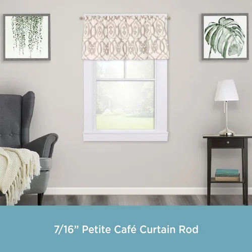 Vista 2 de Kenney 7/16" Ashby Café - Barra de cortina para ventana, color bronce, 28-48