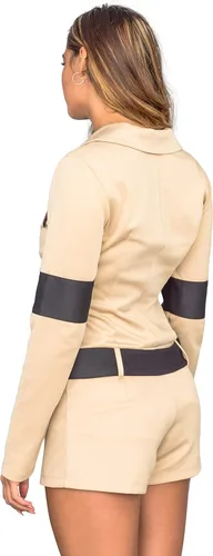 Vista 4 de Mad Engine Disfraz de Cazafantasmas para mujer con 4 parches intercambiables con nombre