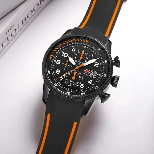 Vista 4 de MF MINI FOCUS Relojes de pulsera para hombre de lujo con correa de silicona impermeable y correa de cuarzo para hombre