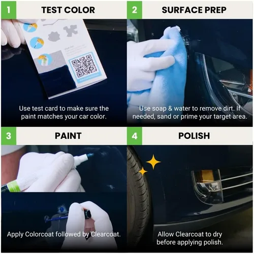 Vista 31 de TouchUpDirect 300 Alpine White III - Aerosol de pintura de retoque compatible con BMW Exact Match - Kit esencial