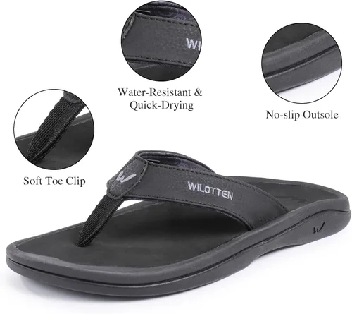 Vista 4 de CIOR WILOTTEN - Sandalias de playa para hombre, de secado rápido, resistentes al agua, suaves, cómodas, con soporte de arco