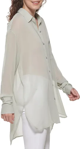Vista 3 de DKNY Camiseta deportiva con botones para mujer