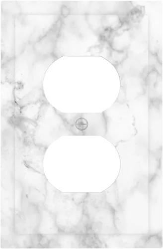 Vista 9 de Cubierta decorativa de interruptor de luz de mármol blanco y gris, placa frontal de plástico de 2 bandas para decoración de baño, hogar, dormitorio