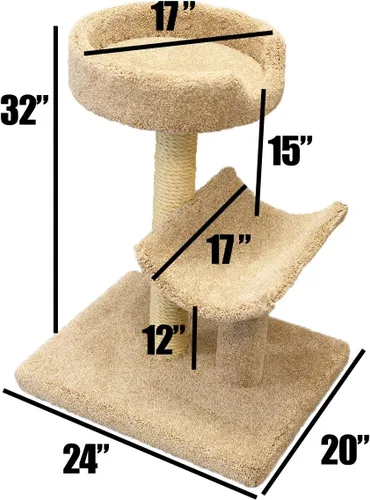 Vista 2 de Prestige Cat Trees Condominio de gatito beige, grande