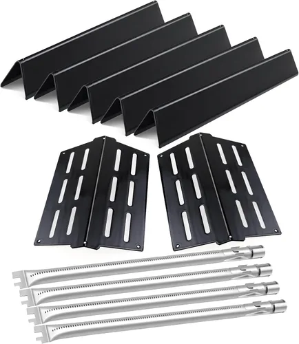Vista 8 de Grill Parts 7620 Barras aromatizantes para Weber Genesis E310 E320 E330 S310 S320 S330 EP310 EP330 con deflector de calor esmaltado de porcelana