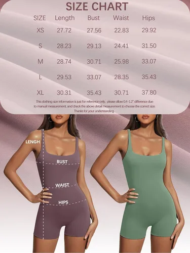 Vista 6 de AUTOMET Monos cortos para mujer, overol de una pieza, sin mangas, espalda descubierta, sin costuras, ropa 2024