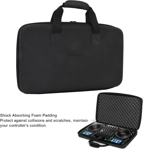 Vista 5 de Zyyini Funda para controlador de DJ, carcasa rígida de EVA a prueba de arañazos con acolchado de espuma absorbente de impactos y forro brillante