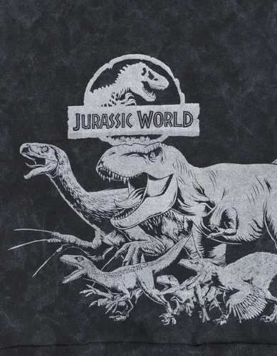 Vista 3 de Jurassic World Dinosaurio T-Rex - Sudadera con capucha de forro polar para niños pequeños a grandes
