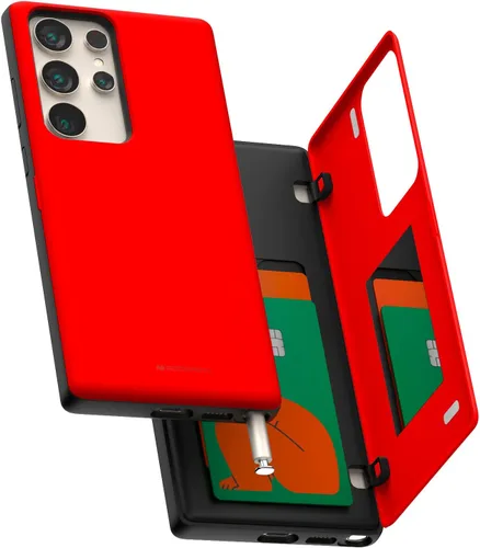 Vista 34 de GOOSPERY Funda tipo cartera para Samsung Galaxy S22 Ultra, [tarjetero] parachoques magnético de puerta con cierre automático, cubierta protectora