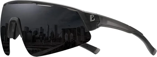 Vista 9 de Bevi Sports Shield - Lentes de sol polarizados UV400 con montura ligera TR90, unisex, béisbol, correr, ciclismo