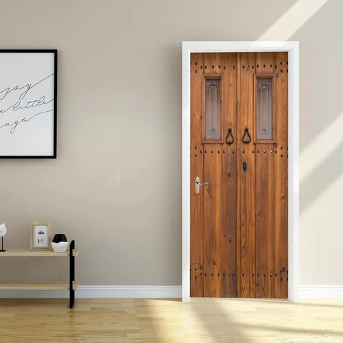Vista 9 de Artfanke - Adhesivo 3D realista para puerta de grano de madera, despegar y a2087