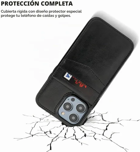 Vista 6 de KIHUWEY Compatible con iPhone 14 Pro Max Funda Cartera Plegable con Soporte para Tarjeta de Crédito, Cierre Magnético de Cuero Premium, Función