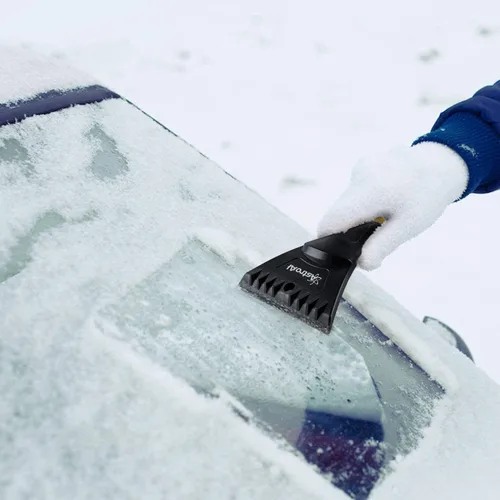 Vista 8 de AstroAI 27" Snow Brush - Pasamontañas para máscara de esquí