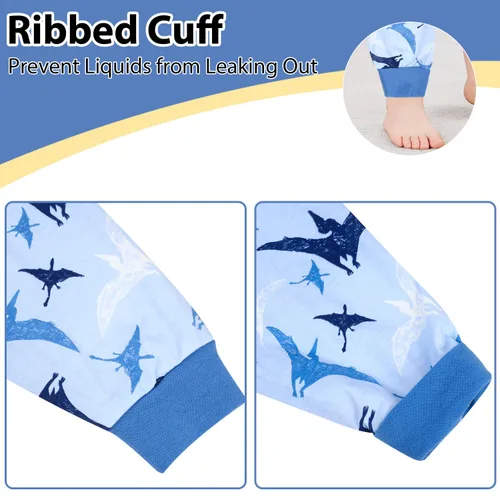 Vista 4 de MooMoo Baby Pantalones de pañales impermeables para entrenamiento para ir al baño, 2 paquetes de pantalones de entrenamiento nocturno para niños