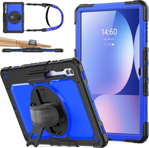 Vista 12 de SEYMAC stock Funda para Samsung Galaxy Tab S10 Lite / S10 FE / S9 FE 5G / S9 Funda para Tableta 10.9''/ 11'' Protectora con Protector de Pantalla