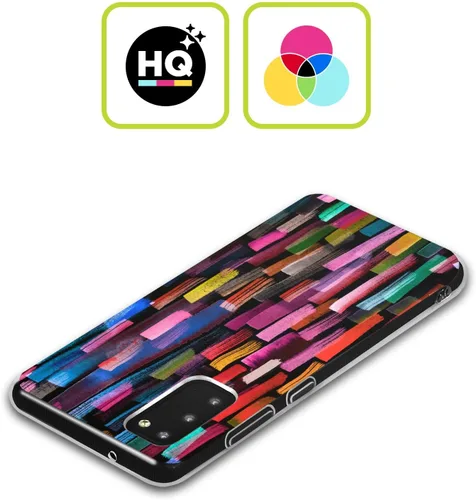 Vista 2 de Head Case Designs Officially Licensed Ninola Brushstrokes Black Summer Patterns Gel Case [Military Grade Protection] Compatible with Samsung Galaxy