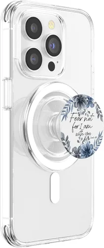 Vista 3 de Versículo bíblico azul de Isaiah para mujer, diseño de citas cristianas, PopSockets MagSafe PopGrip para iPhone
