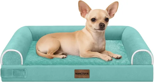 Vista 36 de NANUYA - Cama ortopédica para perros de tamaño mediano/grande, lavable: Camas con almohada para perros de tamaño mediano/grande, sofá de espuma