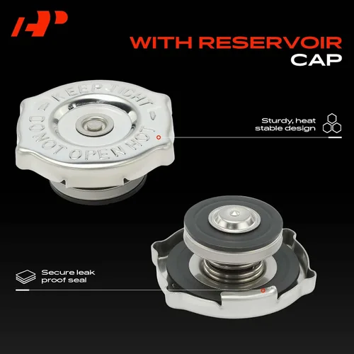 Vista 5 de A-Premium Tanque de depósito de recuperación de desbordamiento de refrigerante del motor presurizado delantero [con tapa y tubería] Compatible