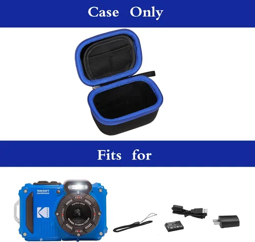 Vista 7 de Mchoi Funda de transporte rígida impermeable de repuesto para cámara digital Kodak PIXPRO WPZ2 resistente e impermeable, solo funda, azul