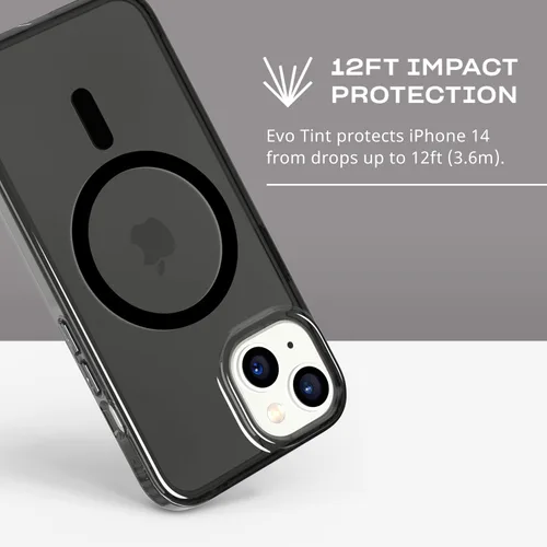 Vista 4 de tech21 Funda para iPhone 14 Evo Tint compatible con MagSafe®, absorbente de golpes y resistente a los arañazos con protección contra caídas de 12