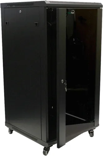 Vista 12 de NavePoint 6U gabinete de servidor para montaje en pared con estantes y puerta de vidrio con llave, incluye 2 ventiladores, paneles laterales