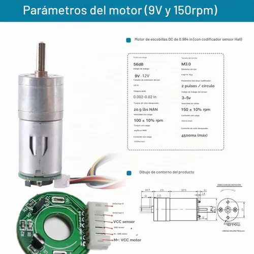 Vista 3 de Chasis de coche de tanque de robot de absorción de impactos profesional con motor codificador de CC para Arduino/Raspberry Pie, Vehículo de Negro