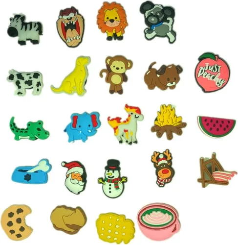 Vista 6 de 105 bonitos dijes para zapatos para niñas dibujos animados bonitos dijes de cocodrilo de otoño decoración de zapatos zuecos para zapatos de jardín
