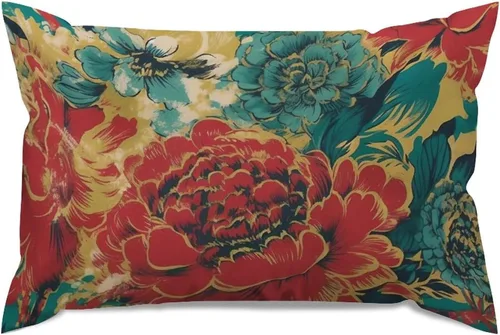 Vista 78 de ArogGeld Funda de almohada blanca con flores chinoiserie, funda de almohada para sofá, diseño floral verde y blanco, funda de almohada de lino A-12
