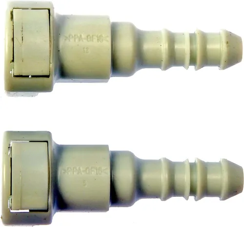Vista 2 de Dorman 800-116 Conector de línea de combustible. 5/16 pulg. Acero a 5/16 pulg. Nylon., Paquete de 2 Ajuste Universal