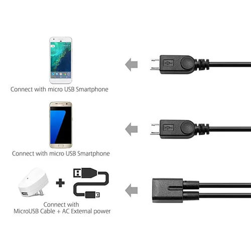Vista 4 de Cable divisor micro USB, micro USB 1 hembra a 2 machos, cable de carga de extensión divisor en Y para Galaxy S5 i9600 S4 I9500 Note2