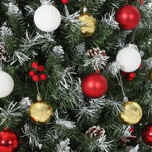 Vista 7 de IDEALHOUSE Árbol de Navidad artificial preiluminado de 7.5 pies Blanco