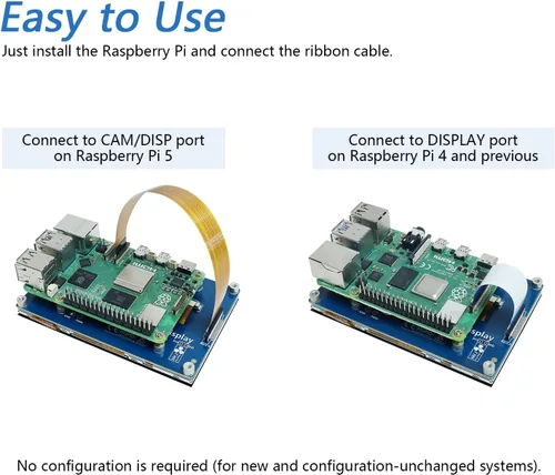 Vista 2 de FREENOVE Monitor de pantalla táctil de 4.3 pulgadas para Raspberry Pi 5 4 B 3 B+ A+, pantalla IPS de 800 x 480 píxeles, pantalla capacitiva táctil