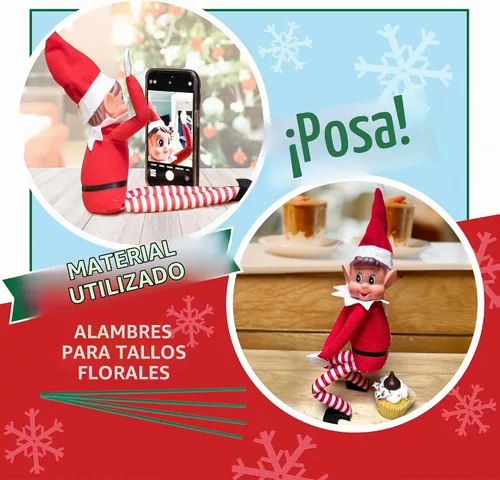Vista 5 de SCS Direct Elf Upgrade Kit completo de bricolaje - Pose, cuelga, dobla tu elfo de Navidad - Todo lo que necesitas para hacer que tu muñeca