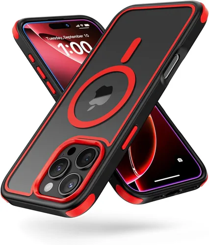 Vista 16 de Mobnano Funda para iPhone 13 Pro, compatible con MagSafe, funda transparente con anillo magnético, diseño multicolor protector a prueba de golpes