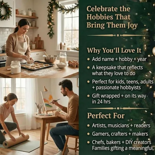 Vista 8 de Adorno personalizado de Amazon 2026 Adornos de Navidad personalizados con grabado láser para árbol Regalo de recuerdo personalizado